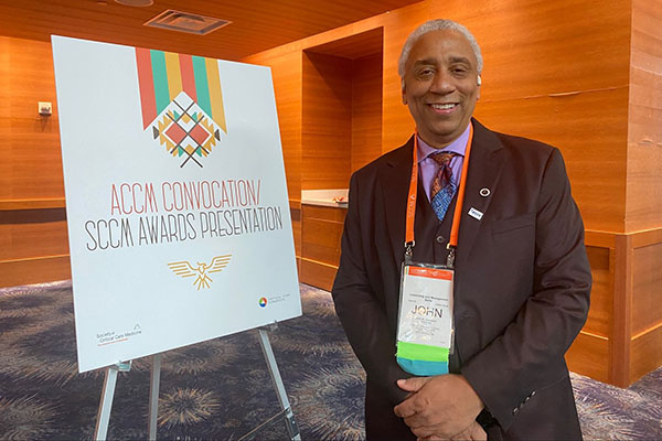 Dr. Sampson received the Founders Special Recognition Award at the SCCM Congress in January 2024