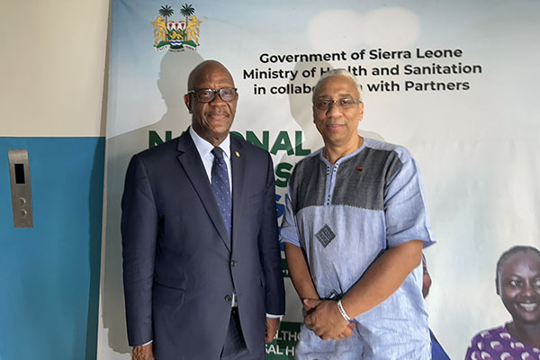 Meeting with the Sierra Leone Minister of Health in Freetown, Sierra Leone